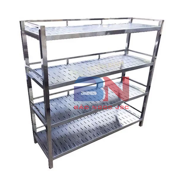 Giá đột lỗ inox 4 tầng